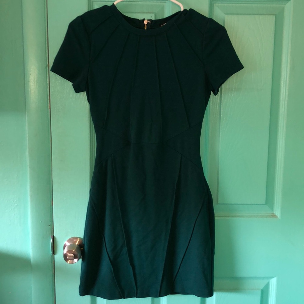 Jade green business dress